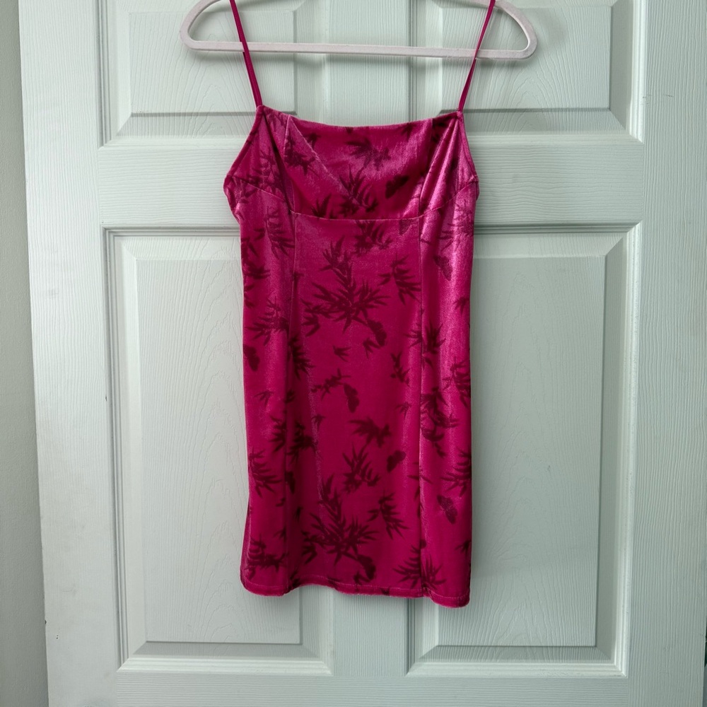 Urban Outfitters Fuchsia Floral Slip Dress
